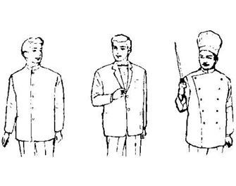 IMPA手册 编号150413厨师和管事制服（上衣）(图1)