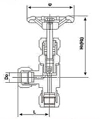 J91W,J94W卡套式针型截止阀(图2)