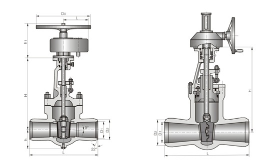 Z61H高温高压焊接闸阀(图2)