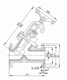 J45J直流式衬胶截止阀(图1)