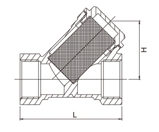 GL11H碳钢内螺纹过滤器(图1)