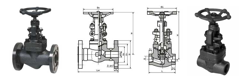 J61H,J61Y锻钢承插焊截止阀(图1)