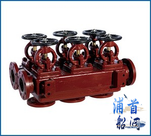 船用阀门 GB/T 1854-93船用法兰铸铁单排吸入截止阀箱 带船级社证书(图1)