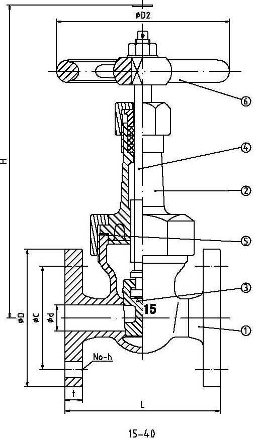 日标青铜闸阀 JIS F7367 5K(图1)
