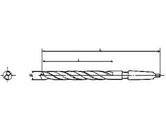 IMPA手册 编号630464莫式锥柄长麻花钻头(图1)