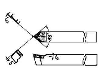 IMPA手册 编号63277033-42型超硬尖端车刀(图1) IMPA手册 编号63277033-42型超硬尖端车刀(图1)