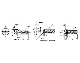 IMPA手册 编号6940XX沟槽头螺丝(图1) IMPA手册 编号6940XX沟槽头螺丝(图1)