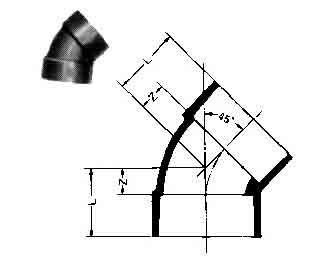 IMPA手册 编号732804PVC45度弯头(图1) IMPA手册 编号732804PVC45度弯头(图1)