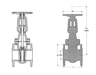 IMPA手册 编号755656铸铁闸阀(图1) IMPA手册 编号755656铸铁闸阀(图1)