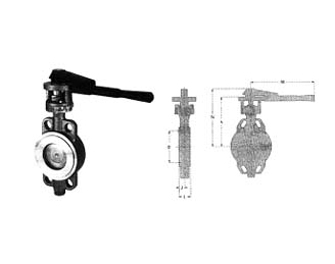 IMPA手册 编号757411ANSI晶片系列碳钢蝶阀(图1) IMPA手册 编号757411ANSI晶片系列碳钢蝶阀(图1)