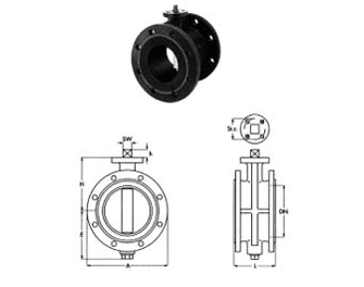 IMPA手册 编号756322双法兰式铸铁蝴喋阀#6510(图1) IMPA手册 编号756322双法兰式铸铁蝴喋阀#6510(图1)