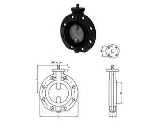 IMPA手册 编号756354单边法兰连接式蝴蝶阀#6010(图1) IMPA手册 编号756354单边法兰连接式蝴蝶阀#6010(图1)