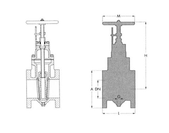 IMPA手册 编号755617铸铁闸阀(图1) IMPA手册 编号755617铸铁闸阀(图1)