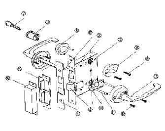 IMPA手册 编号490122OHS-2310型门锁零部件(图1)