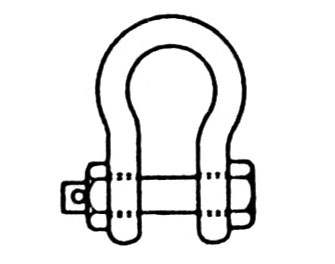 IMPA手册 编号233574螺栓连接不锈钢卸扣(图1) IMPA手册 编号233574螺栓连接不锈钢卸扣(图1)