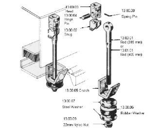IMPA手册 编号233256NO.13.00舱盖快速楔装置(图1)