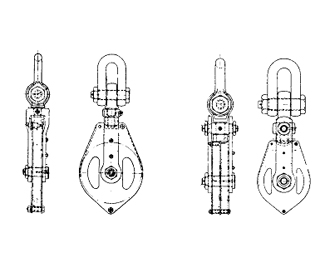 IMPA手册 编号231569船用钢制吊杆顶用滑车(图1)