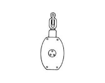 IMPA手册 编号231710船用木制不带索三轮滑车(图1)