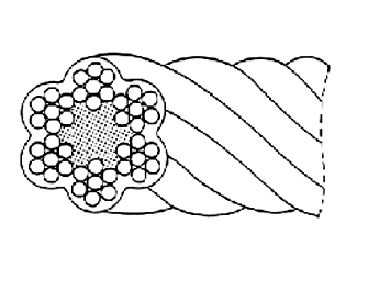 IMPA手册 编号213321天线用电镀乙烯钢丝绳(图1)