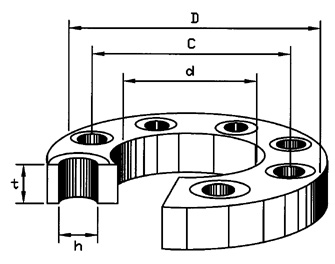 IMPA手册 编号735566钢管滑装焊接法兰(图1)
