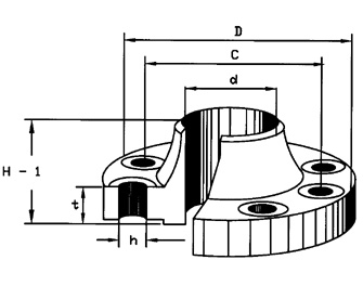 IMPA手册 编号735732带脖法兰(图1)