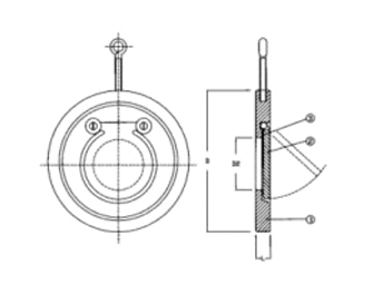 IMPA手册 编号755986青铜旋转止逆阀(图1) IMPA手册 编号755986青铜旋转止逆阀(图1)