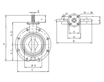 IMPA手册 编号754641铸铁蝴蝶阀系列(图1)