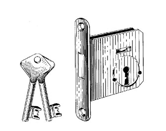 IMPA手册 编号492111呆锁舌式插锁(图1)