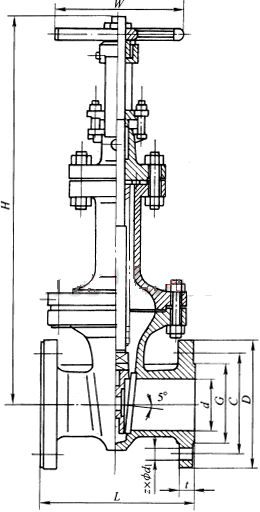 WZ41H美标波纹管闸阀(图1)