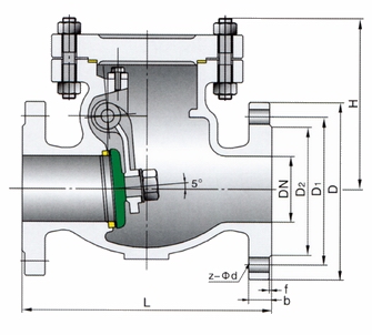 H44H,H44W法兰止回阀(图1)