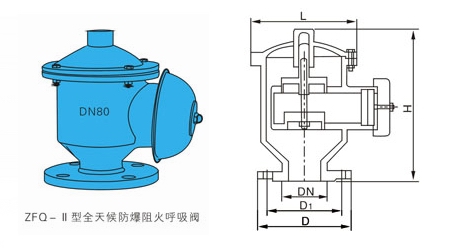 ZFQ-1全天候防爆阻火呼吸阀(图1)