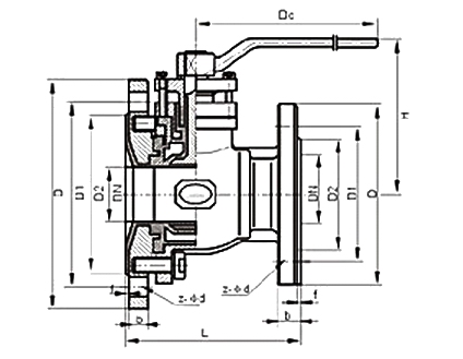 FQ41F46衬氟放料球阀(图1)