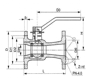 PQ41F,PQ41M一体式排污球阀(图1)