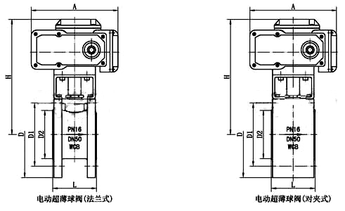 Q971F电动对夹球阀(图1)