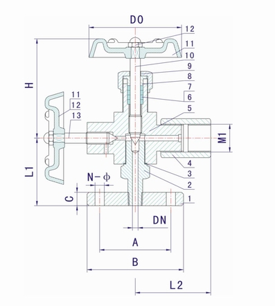 J49H,J49W压力表针型阀(图1)