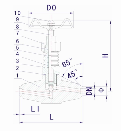 J61W-40P-64P-160P-320P不锈钢高压焊接式针型阀(图1)