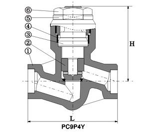 H61Y,H61H承插焊止回阀(图3)
