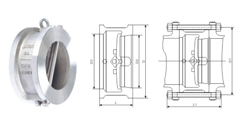 H76H,H76W,H76X对夹双瓣式止回阀(图1)