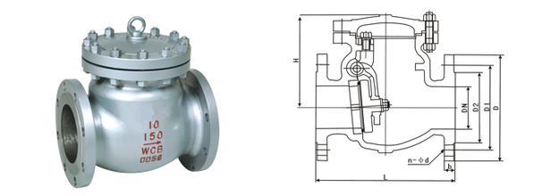 H44H,H44W美标碳钢止回阀(图1)