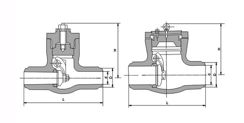 H64Y,H64H高压对焊止回阀(图1)