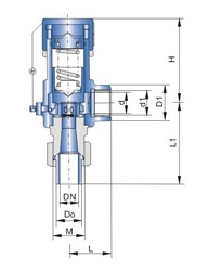 A21F,A21H,A21W,A21Y弹簧微启式外螺纹安全阀(图1)