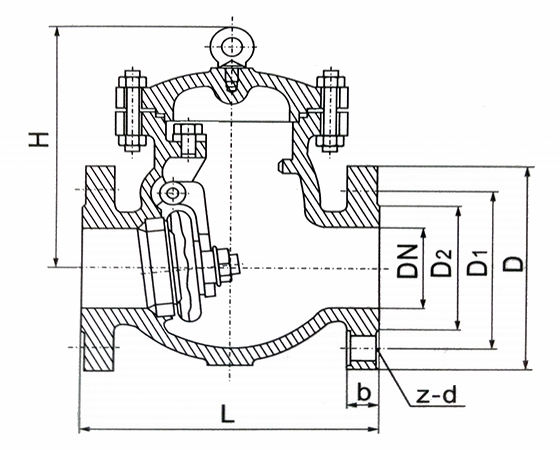 DH44Y低温旋启式止回阀(图1)