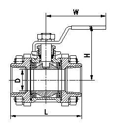 Q11F三片式承插焊球阀(图1)