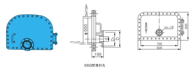 GSQ清扫孔外形结构图 GSQ清扫孔(图1)