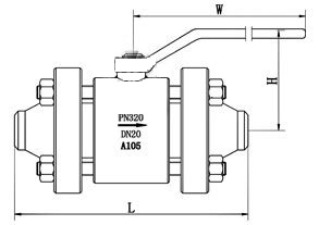 Q61N-160,320高压焊接球阀(图1)
