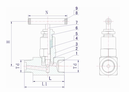 ANSI-6000PSI～10000PSI美标内外螺纹针型阀(图1)