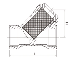 GL41H,GL11H黄铜Y型过滤器(图2)