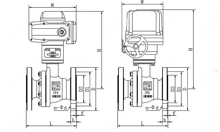 Q941F46电动衬氟球阀(图1)