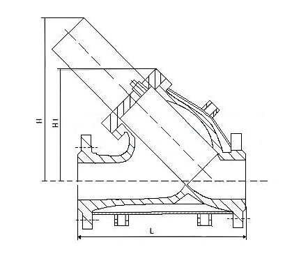 BY41H保温过滤器外形结构图 BY41H保温过滤器(图1)