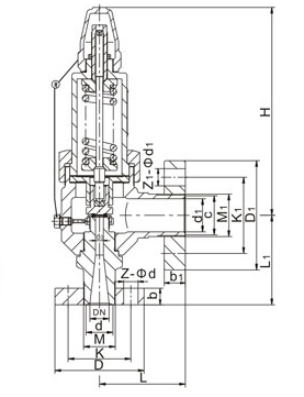 A41Y弹簧微启封闭式高压安全阀(图1)